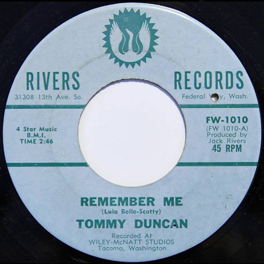 Tommy Duncan : Remember Me (7")