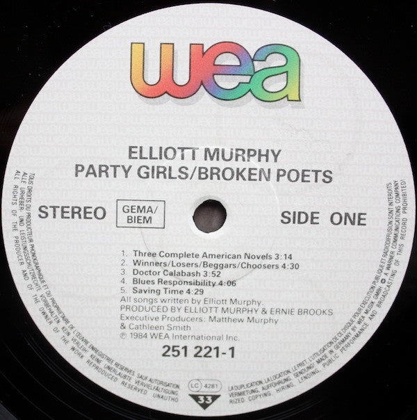 Elliott Murphy : Party Girls / Broken Poets (LP, Album)