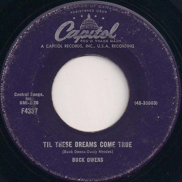 Buck Owens : Above And Beyond / Til These Dreams Come True (7", Single)