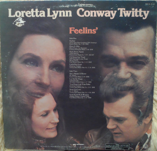 Conway Twitty & Loretta Lynn : Feelins' (LP, Album)