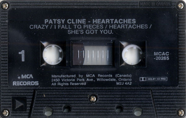 Patsy Cline : Heartaches (Cass, Comp, Dol)