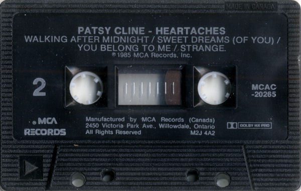 Patsy Cline : Heartaches (Cass, Comp, Dol)