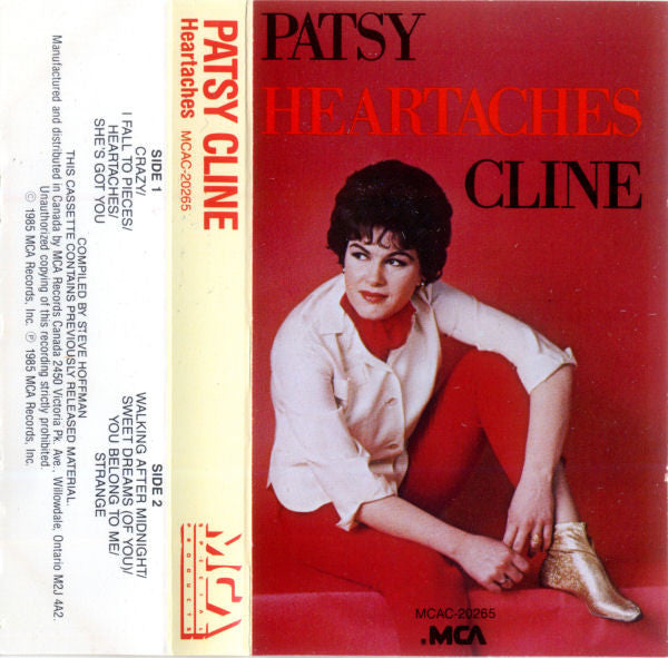 Patsy Cline : Heartaches (Cass, Comp, Dol)