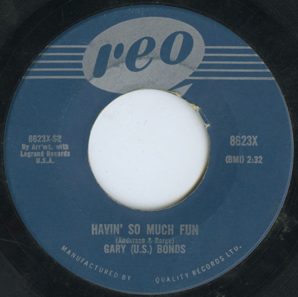 Gary U.S. Bonds : Dear Lady Twist / Havin' So Much Fun (7", Single)