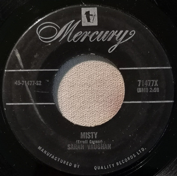 Sarah Vaughan : Broken-Hearted Melody / Misty (7", Single)