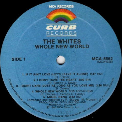 The Whites : Whole New World (LP, Album)