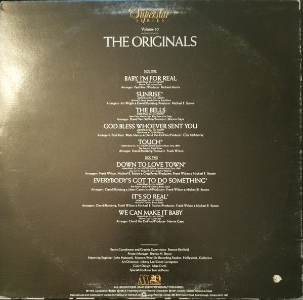 The Originals : Motown Superstar Series Vol. 10 (LP, Comp)