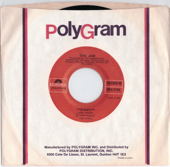 The Jam : Start! (7", Single)