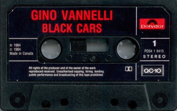 Gino Vannelli : Black Cars (Cass, Album, Dol)