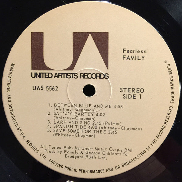 Family (6) : Fearless (LP, Album, Die)