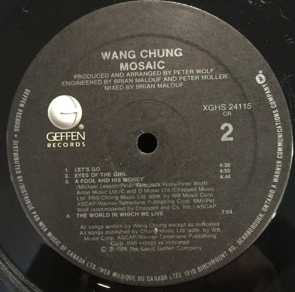 Wang Chung : Mosaic (LP, Album)