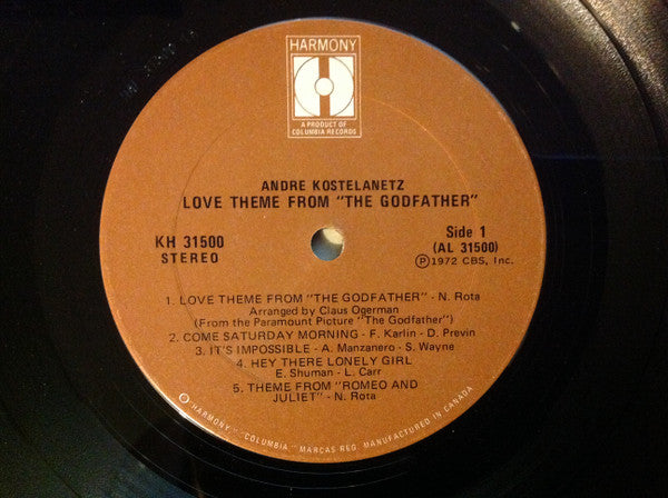 André Kostelanetz : Love Theme From "The Godfather" (LP, Album)