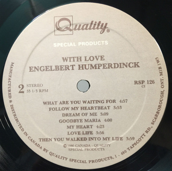 Engelbert Humperdinck : With Love (LP, Album)