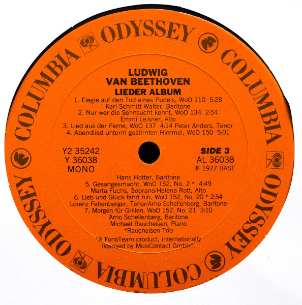 Peter Anders (2), Kurt Böhme, Hans Hotter, Walther Ludwig, Maria Müller, Karl Schmitt-Walter : Beethoven Lieder Album (2xLP, Comp)