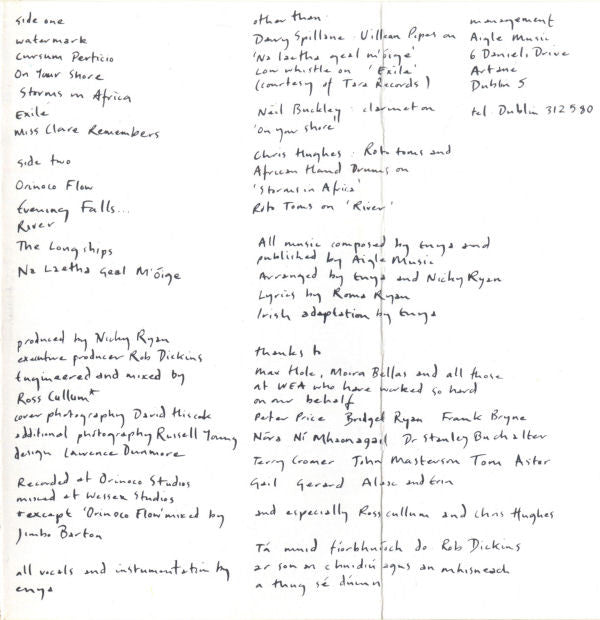 Enya : Watermark (Cass, Album, RE, Dol)