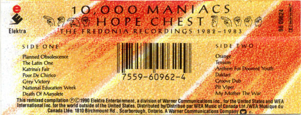 10,000 Maniacs : Hope Chest (The Fredonia Recordings 1982 - 1983) (Cass, Comp, Dol)