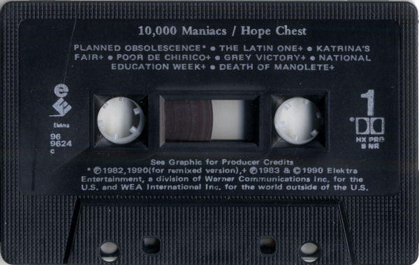 10,000 Maniacs : Hope Chest (The Fredonia Recordings 1982 - 1983) (Cass, Comp, Dol)