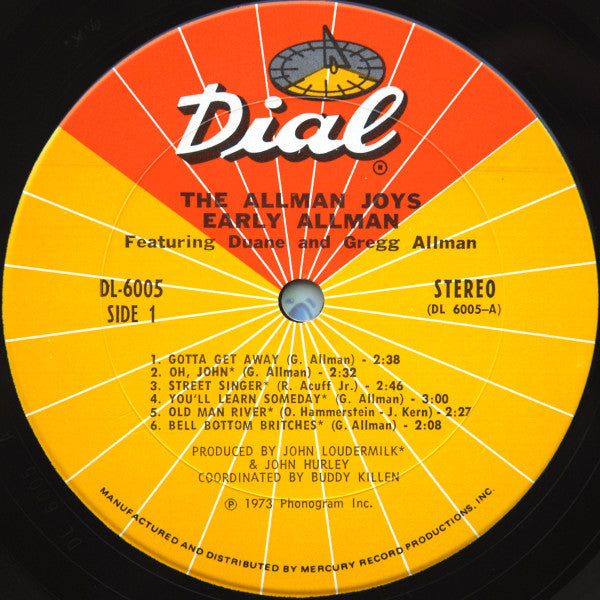 Allman Joys* : Early Allman (Featuring Duane And Gregg Allman) (LP, Album, Pit)