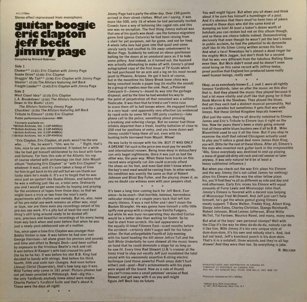 Eric Clapton, Jeff Beck, Jimmy Page : Guitar Boogie (LP, Comp, RE)