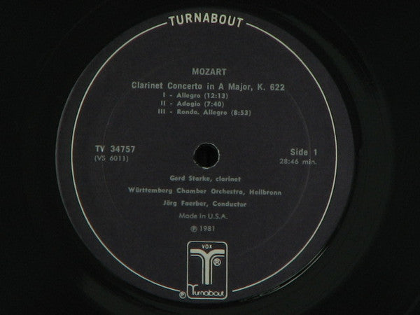 Wolfgang Amadeus Mozart : Clarinet Concerto, K. 622; Oboe Concerto, K. 314 (LP)