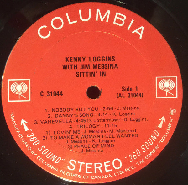 Kenny Loggins With Jim Messina* : Sittin' In (LP, Album)
