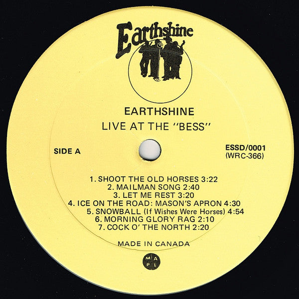 Earthshine (4) : Live At The "Bess' (LP)