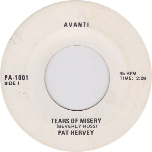 Pat Hervey : Tears Of Misery / Walking In Bonnie's Footsteps (7", Single, RE, Blu)