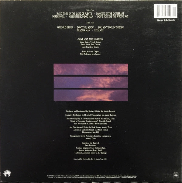 Omar And The Howlers : Hard Times In The Land Of Plenty (LP, Album)