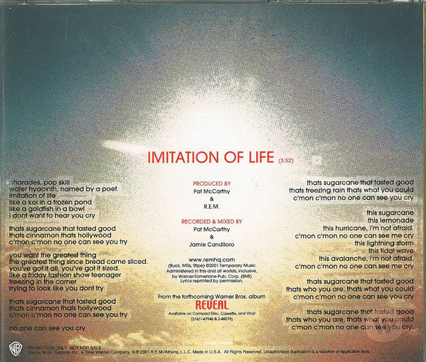 R.E.M. : Imitation Of Life (CD, Promo)