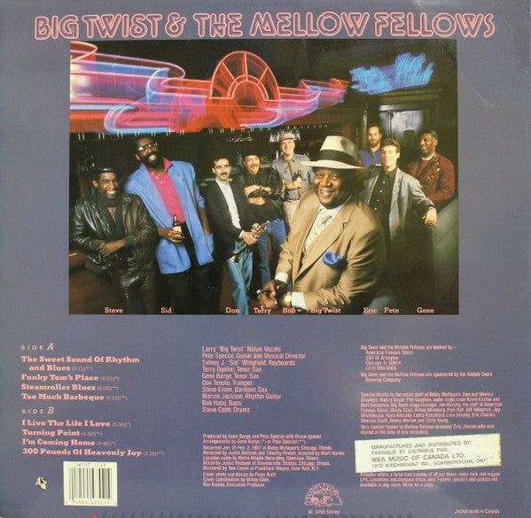 Big Twist And The Mellow Fellows : Live From Chicago! Bigger Than Life!! (LP)