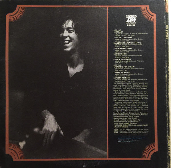 Boz Scaggs : Boz Scaggs (LP, Album, Gat)