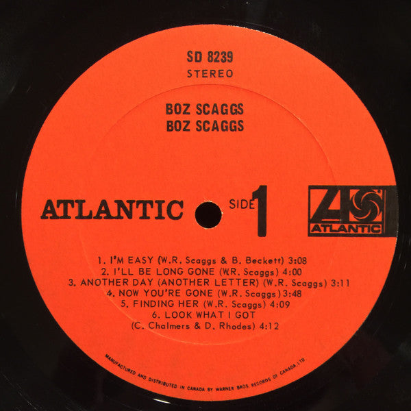 Boz Scaggs : Boz Scaggs (LP, Album, Gat)