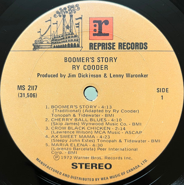Ry Cooder : Boomer's Story (LP, Album)