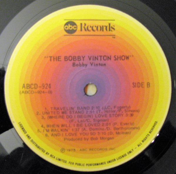 Bobby Vinton : The Bobby Vinton Show (LP)