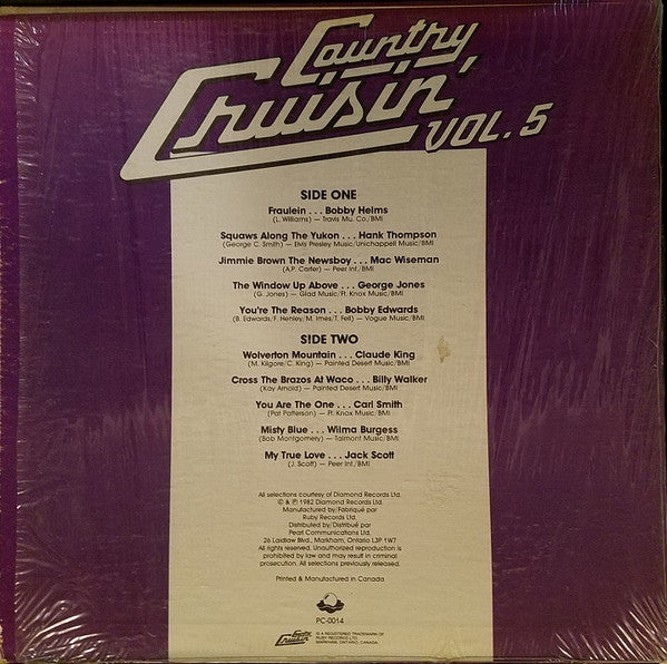 Various : Country Cruisin' Vol.5 (LP, Album, Comp)