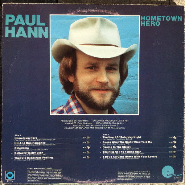 Paul Hann : Hometown Hero (LP, Album)