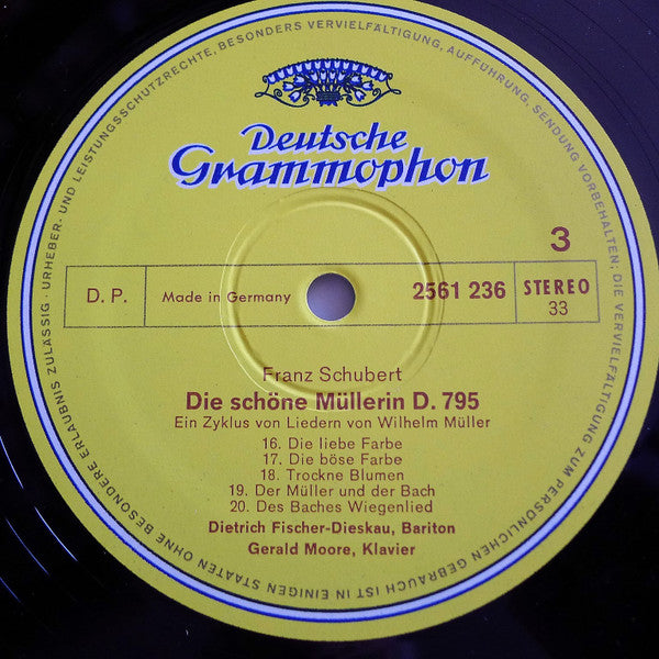 Franz Schubert, Dietrich Fischer-Dieskau, Gerald Moore : Lieder Volume 3 - Die Schöne Müllerin • Winterreise • Schwanengesang (4xLP + Box)