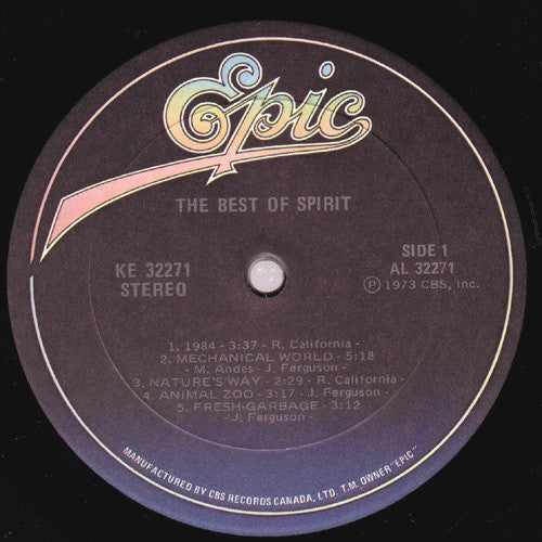 Spirit (8) : The Best Of Spirit (LP, Comp, RE)