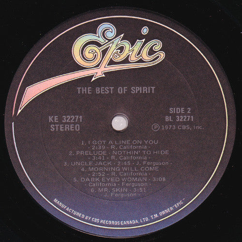 Spirit (8) : The Best Of Spirit (LP, Comp, RE)