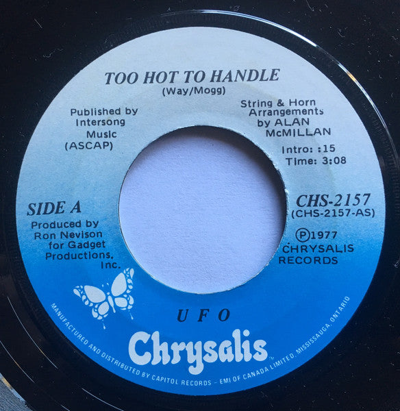 UFO (5) : Too Hot To Handle (7", Single)