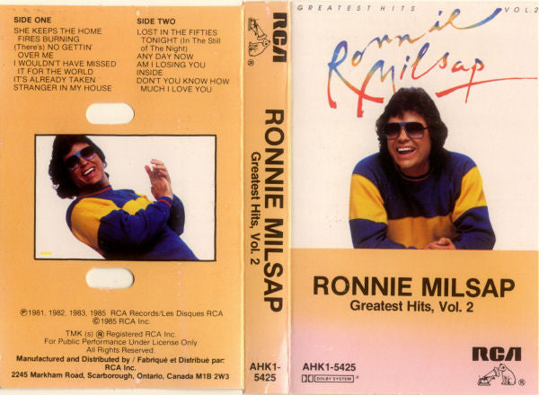 Ronnie Milsap : Greatest Hits, Vol. 2 (Cass, Comp, Dol)
