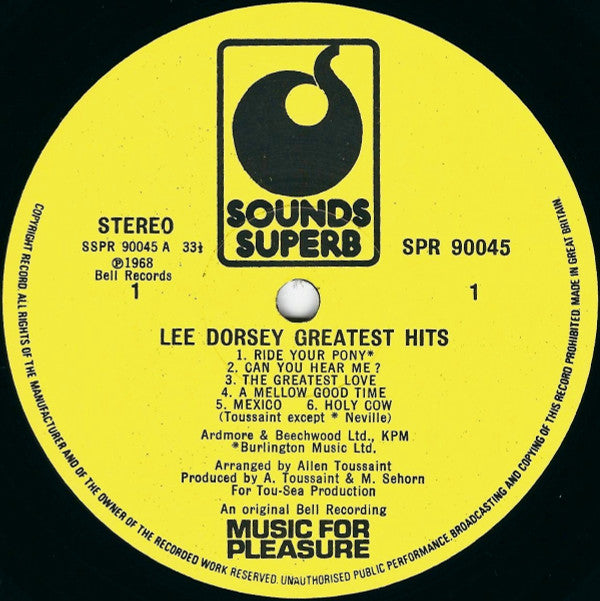 Lee Dorsey : Greatest Hits (LP, RE)