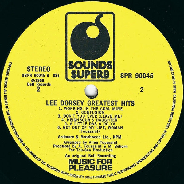Lee Dorsey : Greatest Hits (LP, RE)