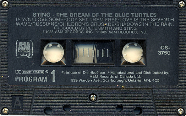 Sting : The Dream Of The Blue Turtles (Cass, Album)