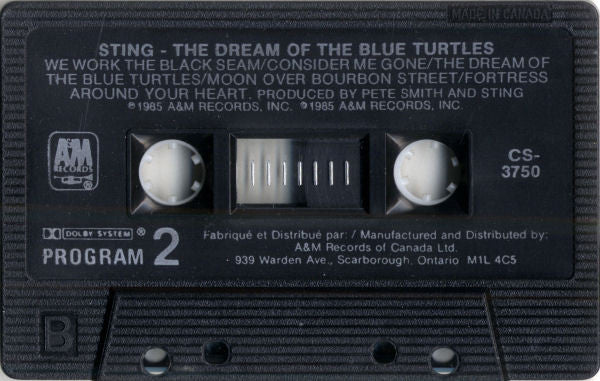 Sting : The Dream Of The Blue Turtles (Cass, Album)