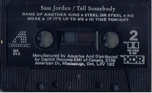 Sass Jordan : Tell Somebody (Cass, Album, Dol)