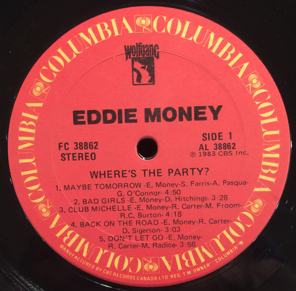 Eddie Money : Where's The Party? (LP, Album)