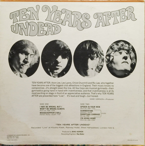 Ten Years After : Undead (LP, Album, RE, 18 )
