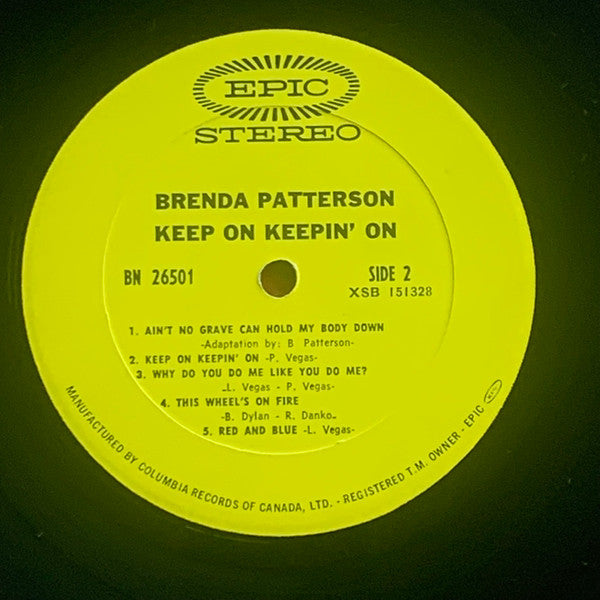 Brenda Patterson : Keep On Keepin' On (LP)