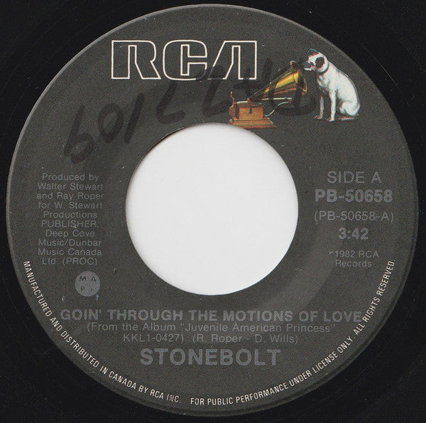 Stonebolt : Goin' Through The Motions Of Love (7", Single)